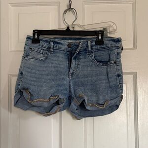 Old Navy Light Blue Ruffle Hem Denim Shorts